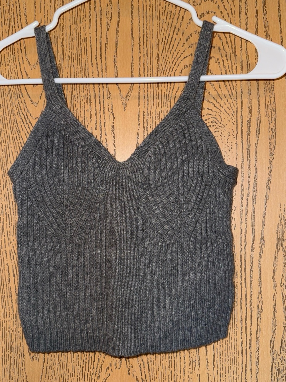 Auden Ribbed V-Neck Camisole - Charcoal Gray